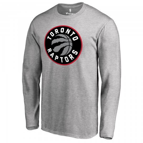 Футболка с длинным рукавом Toronto Raptors Primary Logo - Heather Gray