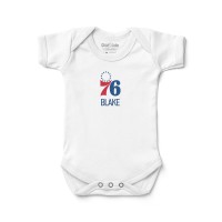 Малышам Philadelphia 76ers White Personalized Bodysuit