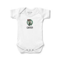 Малышам Boston Celtics White Personalized Bodysuit