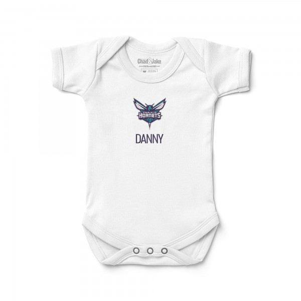 Малышам Charlotte Hornets White Personalized Bodysuit