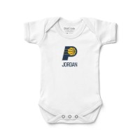 Малышам Indiana Pacers White Personalized Bodysuit
