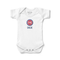 Малышам Detroit Pistons White Personalized Bodysuit