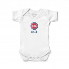 Малышам Detroit Pistons White Personalized Bodysuit
