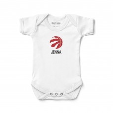 Малышам Toronto Raptors White Personalized Bodysuit