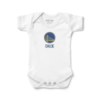 Малышам Golden State Warriors White Personalized Bodysuit