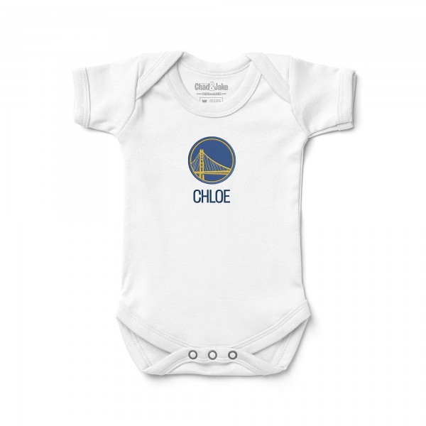Малышам Golden State Warriors White Personalized Bodysuit