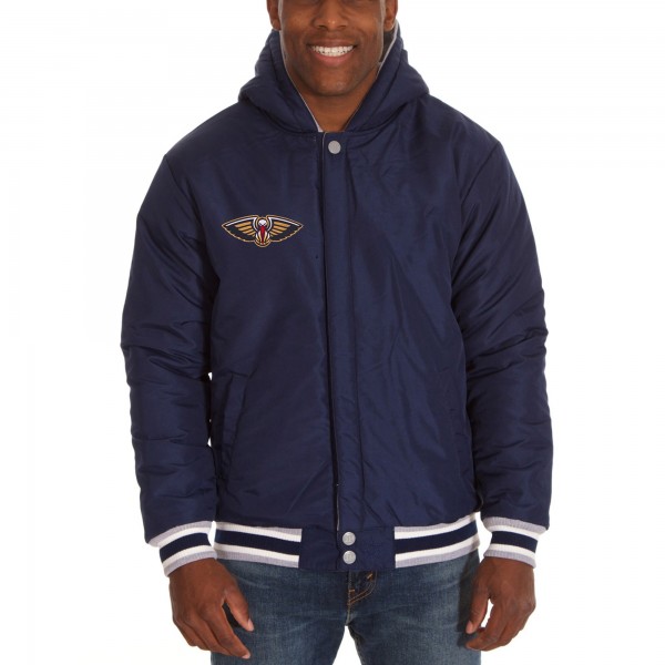 Куртка двусторонняя флисовая New Orleans Pelicans JH Design Two-Tone - Navy/Gray