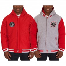 Куртка Toronto Raptors JH Design Two-Tone Reversible Fleece - Red/Gray