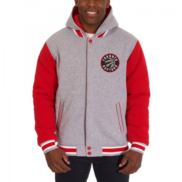 Куртка Toronto Raptors JH Design Two-Tone Reversible Fleece - Red/Gray