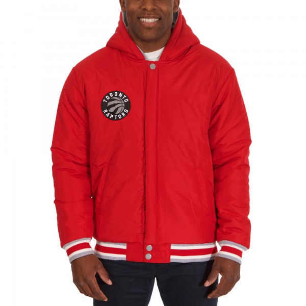 Куртка Toronto Raptors JH Design Two-Tone Reversible Fleece - Red/Gray