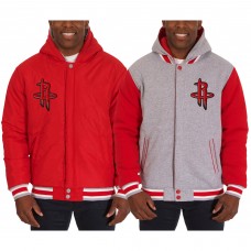 Куртка Houston Rockets JH Design Two-Tone Reversible Fleece - Red/Gray