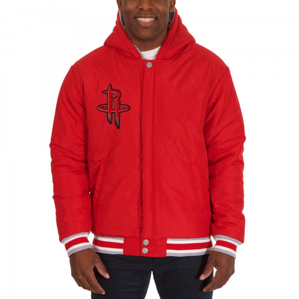 Куртка Houston Rockets JH Design Two-Tone Reversible Fleece - Red/Gray