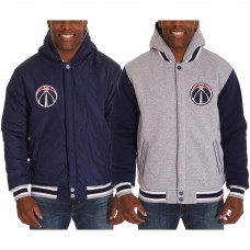 Куртка двусторонняя флисовая Washington Wizards JH Design Two-Tone - Navy/Gray