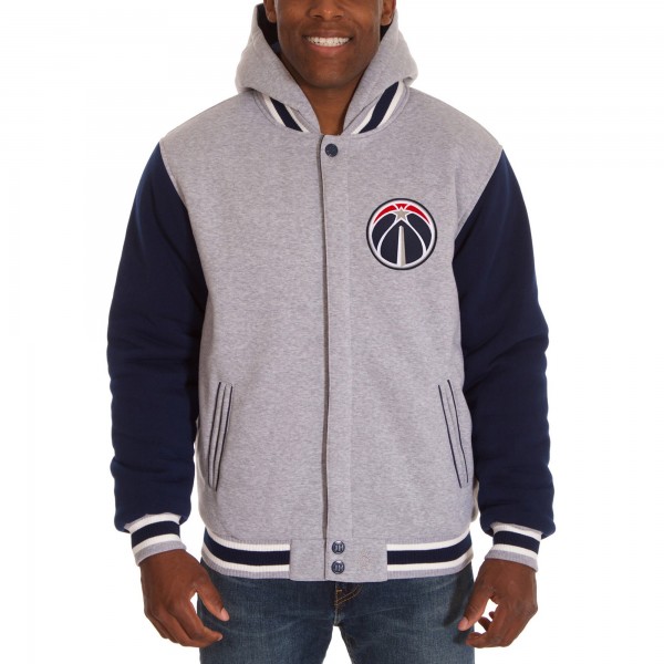 Куртка двусторонняя флисовая Washington Wizards JH Design Two-Tone - Navy/Gray