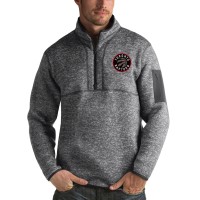 Кофта на короткой молнии Toronto Raptors Antigua Fortune - Heathered Black