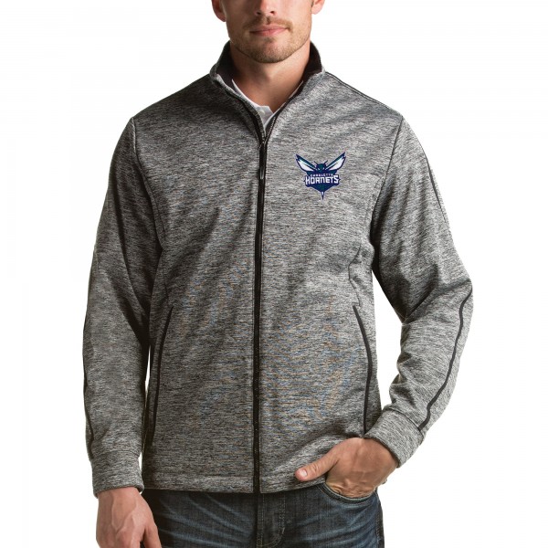 Кофта на молнии harlotte Hornets Antigua Golf - Heathered Black