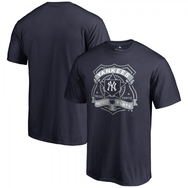 New York Yankees Navy Police Badge T-Shirt