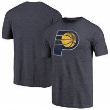 Футболка Indiana Pacers Distressed Team Logo Tri-Blend - Heather Navy