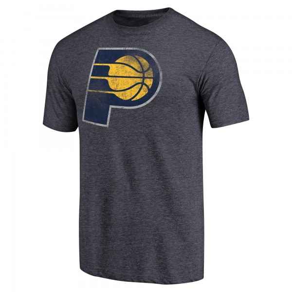 Футболка Indiana Pacers Distressed Team Logo Tri-Blend - Heather Navy