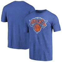 Футболка New York Knicks Distressed Team Logo Tri-Blend - Heather Royal