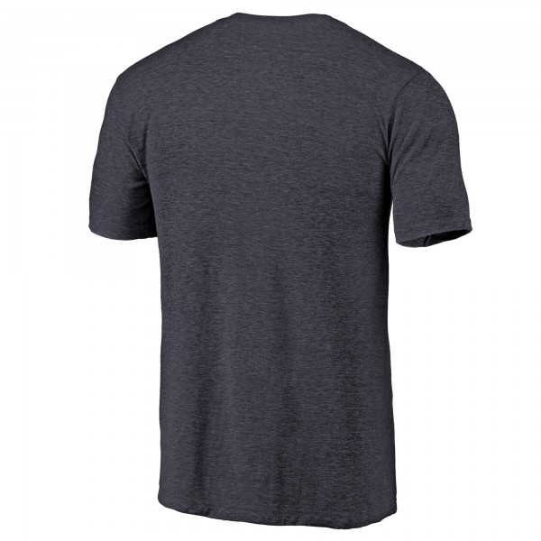 Washington Wizards Heather Navy Distressed Team Logo Tri-Blend T-Shirt