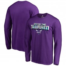 Футболка с длинным рукавом Charlotte Hornets Purple Hometown Collection The Swarm