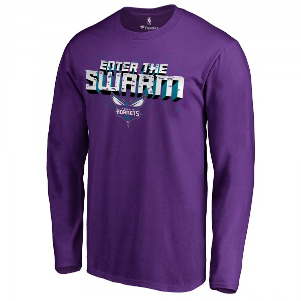 Футболка с длинным рукавом Charlotte Hornets Purple Hometown Collection The Swarm