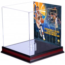 Golden State Warriors Stephen Curry Fanatics Authentic Mahogany Basketball Display Case with NBA Record 13 3-Pointers Sublimated Plate