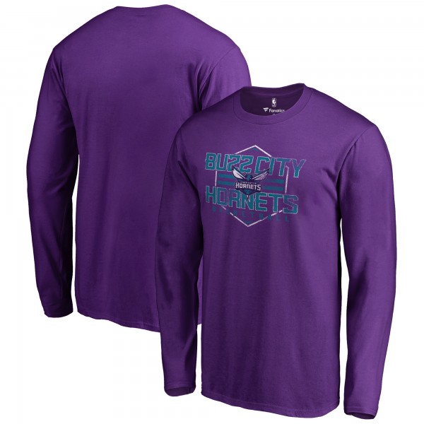 Футболка с длинным рукавом Charlotte Hornets Purple Hometown Collection The Nest