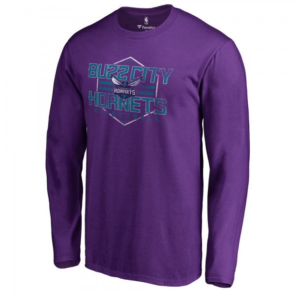 Футболка с длинным рукавом Charlotte Hornets Purple Hometown Collection The Nest