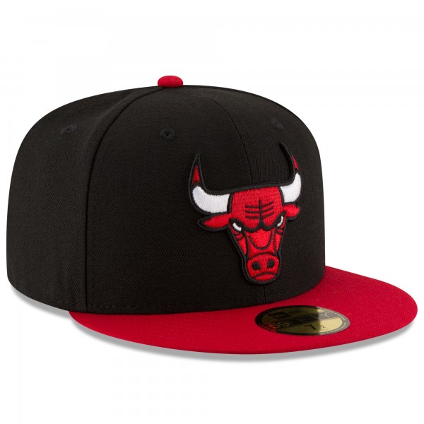 Бейсболка Chicago Bulls New Era Black/Red Official Team Color 2Tone 59FIFTY