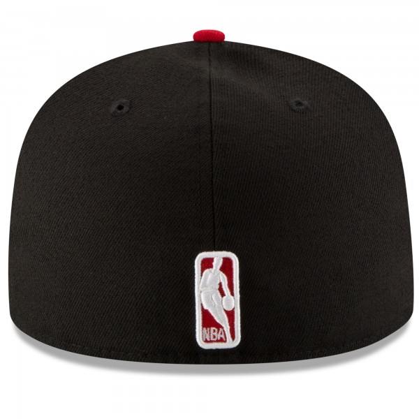 Бейсболка Chicago Bulls New Era Black/Red Official Team Color 2Tone 59FIFTY