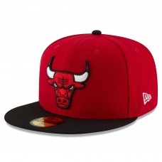 Бейсболка Chicago Bulls New Era Red/Black Official Team Color 2Tone 59FIFTY
