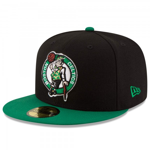 Бейсболка Boston Celtics New Era Official Team Color 2Tone 59FIFTY - Black/Green