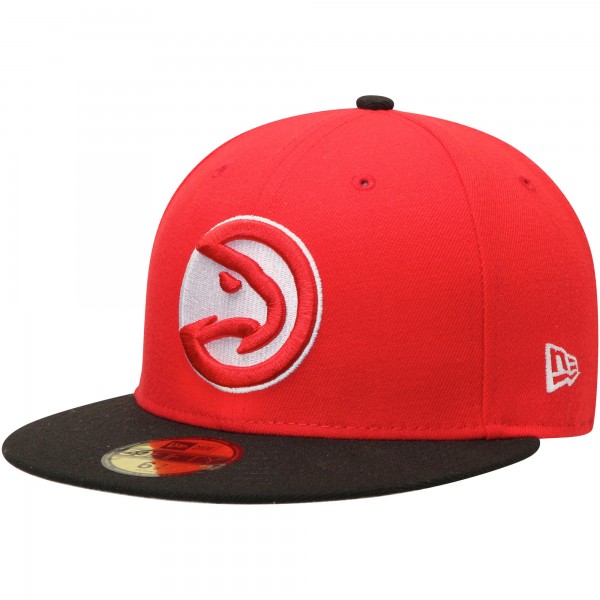 Бейсболка Atlanta Hawks New Era Official Team Color 2Tone 59FIFTY - Red/Black - официальный мерч NBA