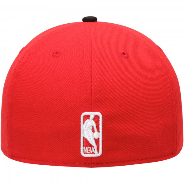 Бейсболка Atlanta Hawks New Era Official Team Color 2Tone 59FIFTY - Red/Black - официальный мерч NBA