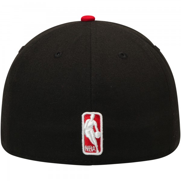 Бейсболка Miami Heat New Era Black/Red Official Team Color 2Tone 59FIFTY