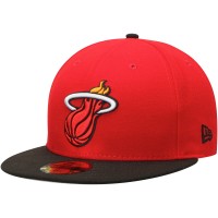Бейсболка Miami Heat New Era Red/Black Official Team Color 2Tone 59FIFTY