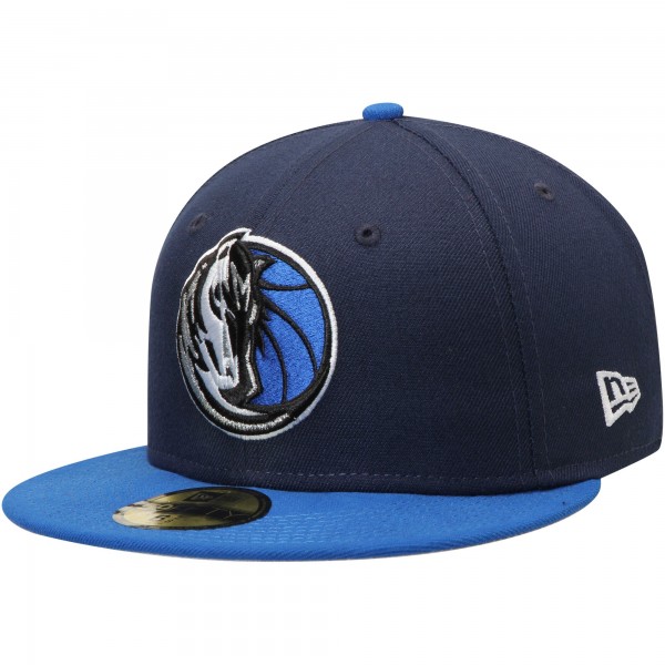 Бейсболка Dallas Mavericks New Era Official Team Color 2Tone 59FIFTY - Navy/Blue - официальный мерч NBA