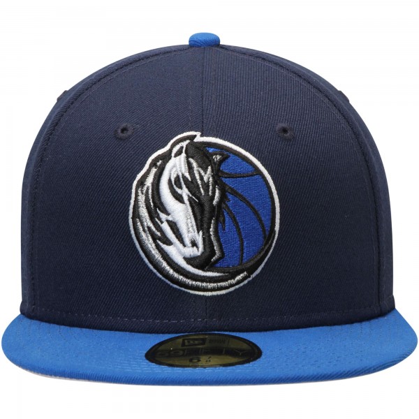 Бейсболка Dallas Mavericks New Era Official Team Color 2Tone 59FIFTY - Navy/Blue - официальный мерч NBA