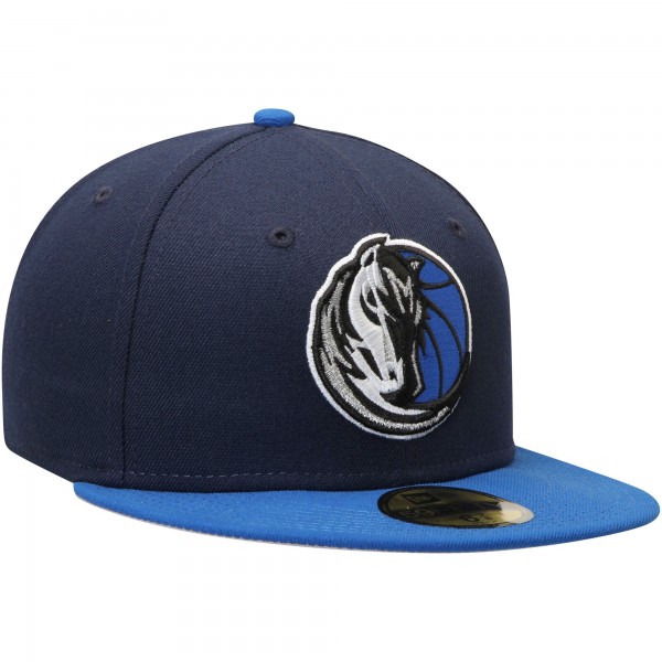 Бейсболка Dallas Mavericks New Era Official Team Color 2Tone 59FIFTY - Navy/Blue - официальный мерч NBA