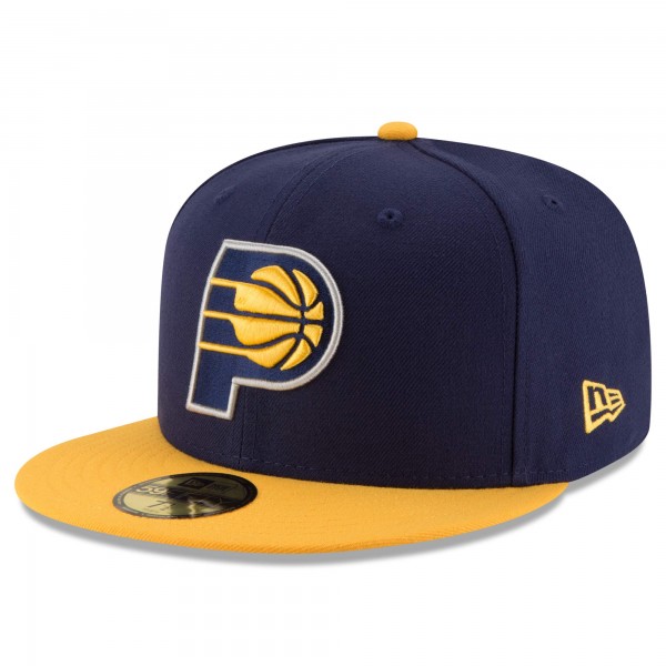 Бейсболка Indiana Pacers New Era Official Team Color 2Tone 59FIFTY - Navy/Yellow - официальный мерч NBA