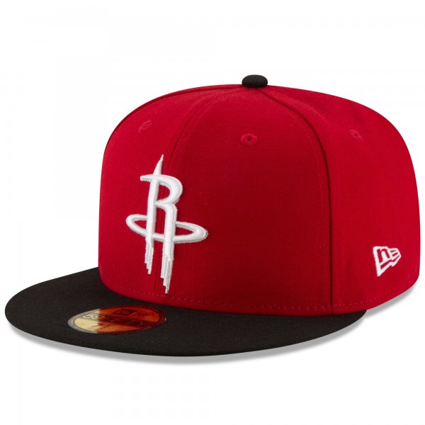 Бейсболка Houston Rockets New Era Official Team Color 2Tone 59FIFTY - Red/Black - официальный мерч NBA