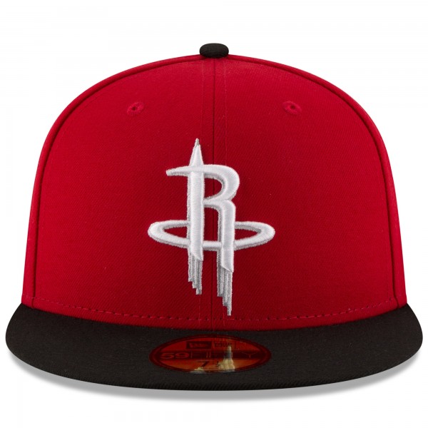 Бейсболка Houston Rockets New Era Official Team Color 2Tone 59FIFTY - Red/Black - официальный мерч NBA