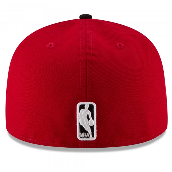 Бейсболка Houston Rockets New Era Official Team Color 2Tone 59FIFTY - Red/Black - официальный мерч NBA