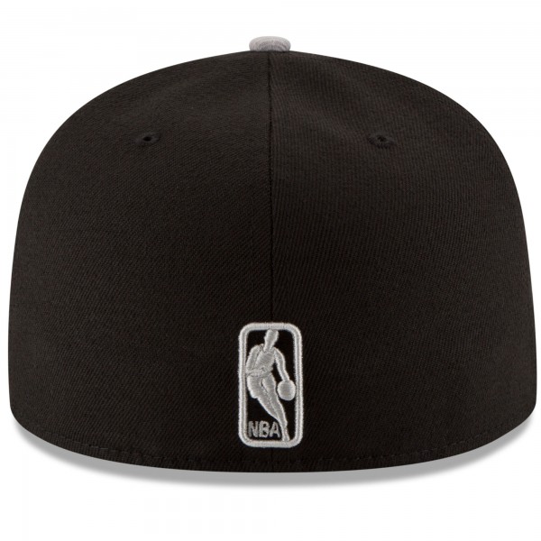 Бейсболка San Antonio Spurs New Era Official Team Color 2Tone 59FIFTY - Black/Gray