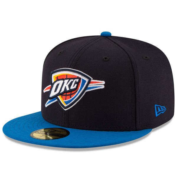Бейсболка Oklahoma City Thunder New Era Official Team Color 2Tone 59FIFTY - Black/Royal - официальный мерч NBA