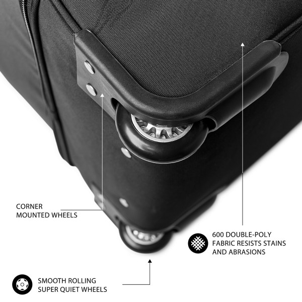 Спортивная сумка на колесах Minnesota Timberwolves MOJO 27 2-Wheel Drop Bottom - Black