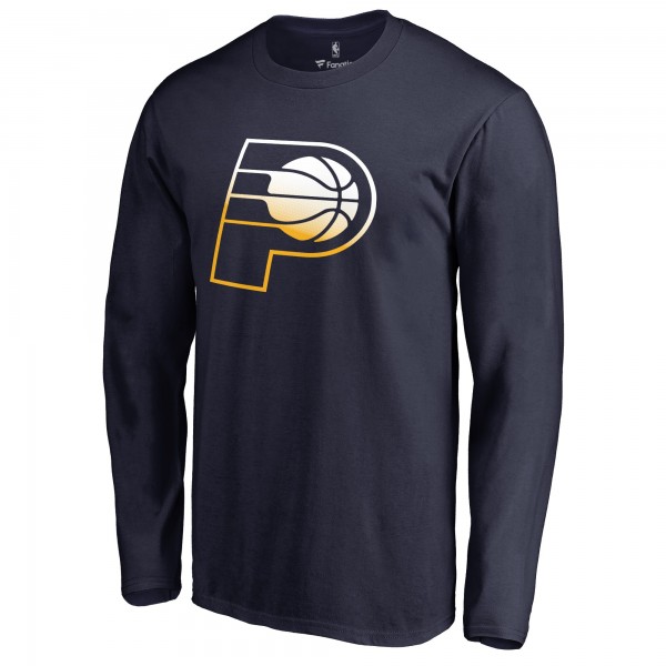 Indiana Pacers Navy Gradient Logo Long Sleeve T-Shirt