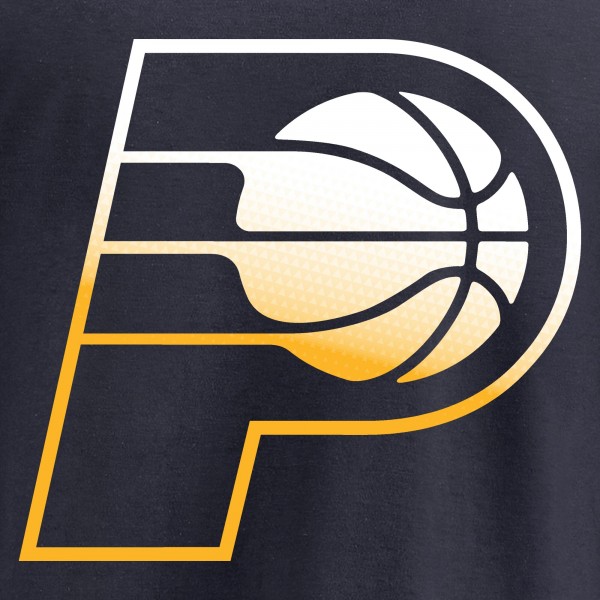 Indiana Pacers Navy Gradient Logo Long Sleeve T-Shirt